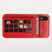 Rode Telefooncel - Brits ontwerp iPhone XR hoes (Achterkant (horizontaal))