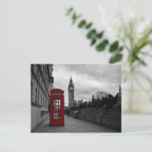 Rode telefooncel in Londen briefkaart (Staand voorkant)