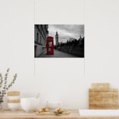 Rode telefooncel in Londen poster print (Keuken)