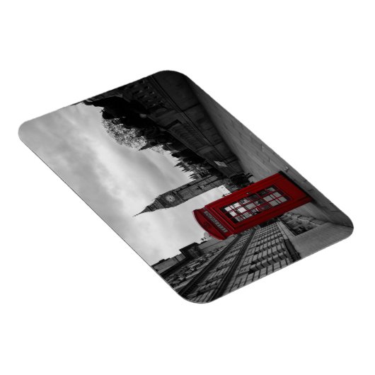 Rode telefooncel in Londen rechthoekige magneet (Rechterzijde)