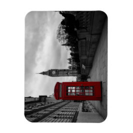 Rode telefooncel in Londen rechthoekige magneet