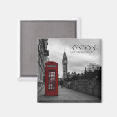 Rode telefooncel in Londen, Verenigd Koninkrijk Magneet (Voorkant / Achterkant)