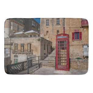 Rode telefooncel in Valletta Malta Badmat