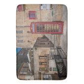 Rode telefooncel in Valletta Malta Badmat (Voorkant Verticaal)