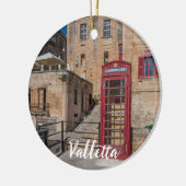 Rode telefooncel in Valletta Malta Keramisch Ornament (Links)