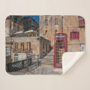 Rode telefooncel in Valletta Malta Sherpa Deken