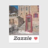 Rode telefooncel in Valletta Malta Sticker (Vel)