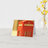 Rode Telefooncel Kaart (Gele Bloem)