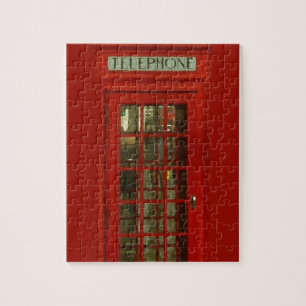 rode telefooncel London City Travel Art Legpuzzel