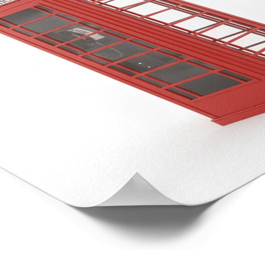  rode telefooncel poster (Hoek)