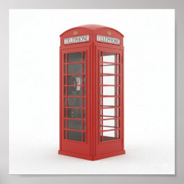  rode telefooncel poster