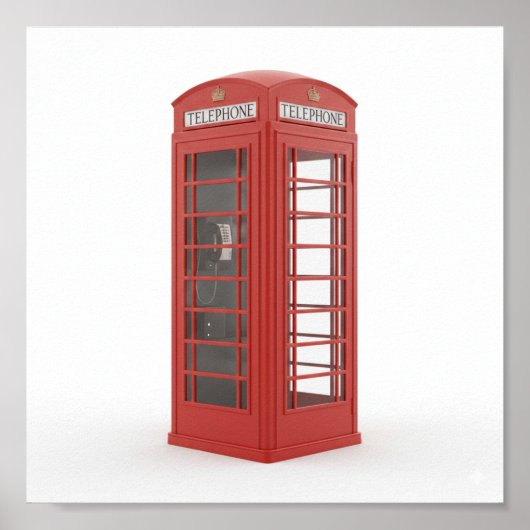  rode telefooncel poster (Voorkant)