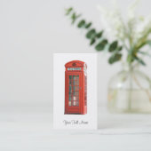  rode telefooncel visitekaartje (Staand voorkant)