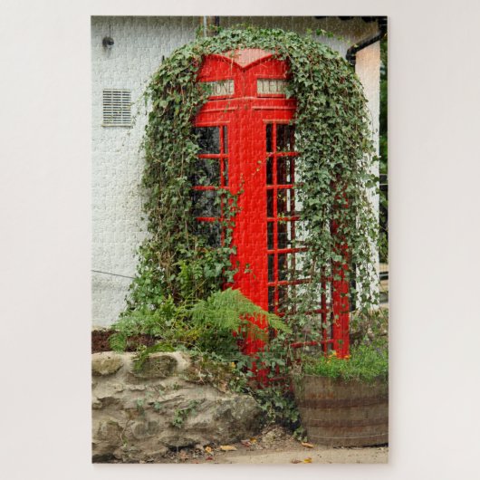 Rode telefoondoos 1014-pc legpuzzel (Verticaal)