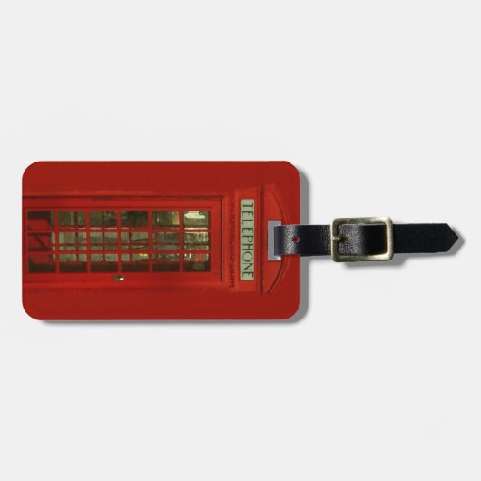  rode telefoondoos bagagelabel (Voorkant horizontaal)