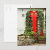 Rode telefoondoos briefkaart (Voorkant / Achterkant)