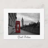 Rode telefoondoos, Groot-Brittannië wit briefkaart (Voorkant)
