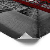 Rode telefoondoos in Londen poster print (Hoek)