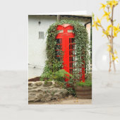 Rode telefoondoos kaart (Gele Bloem)