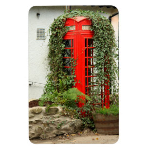 Rode telefoondoos magneet