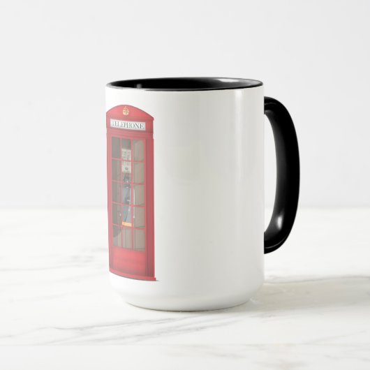 Rode telefoondoos mok (Voorkant rechts)