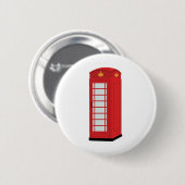 Rode telefoondoos ronde button 5,7 cm (Voorkant /achterkant)