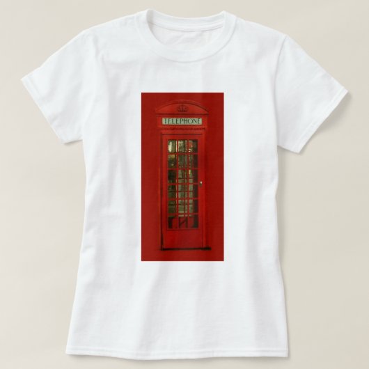 rode telefoondoos t-shirt (Design voorkant)