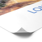 Rode telefoondozen en Big Ben - Londen, Engeland Poster (Hoek)