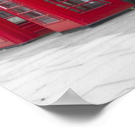 Rode telefoondozen poster (Hoek)