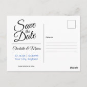 Rode telefoondozen - Save the Date in Engeland Briefkaart (Achterkant)