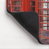 Rode telefoons bij Big Ben Muismat (Hoek)