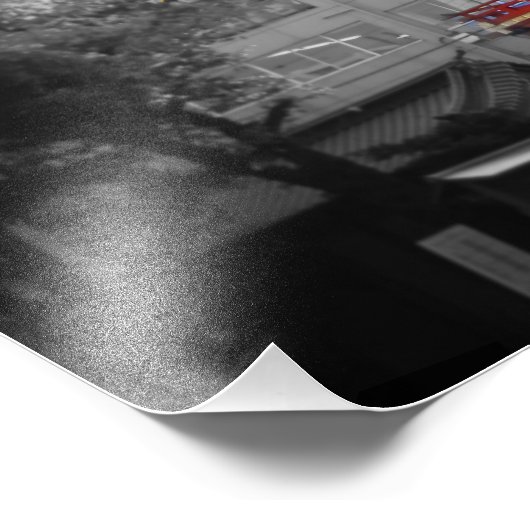 Rode tempel foto afdruk (Hoek)