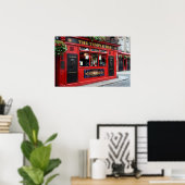 Rode Temple Bar-pub in Dublin poster (Thuiskantoor)