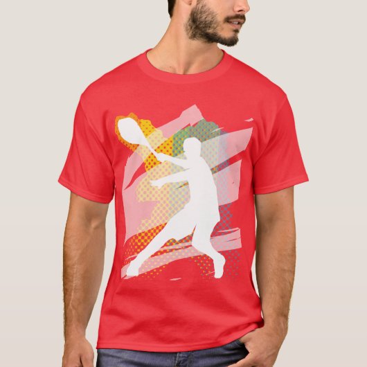 Rode Tennis T-shirt (Voorkant)