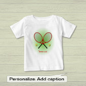 Rode tennis voeg naam of tekst toe