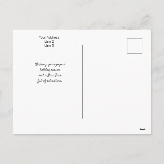 Rode Tent Camper met Kerstmis Feestdagenkaart (Achterkant)