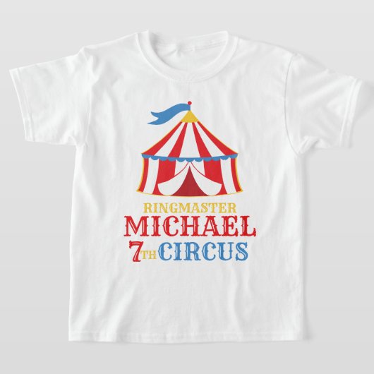 Rode Tent Circus Carnaval Verjaardag Shirt (Laagn)