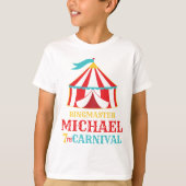 Rode Tent Circus Carnaval Verjaardag Shirt (Voorkant)