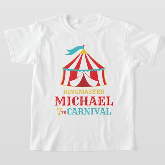 Rode Tent Circus Carnaval Verjaardag Shirt (Laagn)