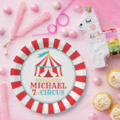 Rode Tent Circus Carnaval Verjaardagsfeestje Borde Papieren Bordje (Feest)