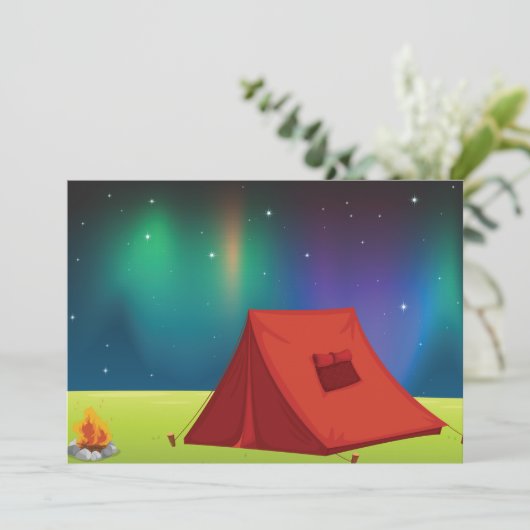 Rode Tent Uitnodigingen (Staand voorkant)