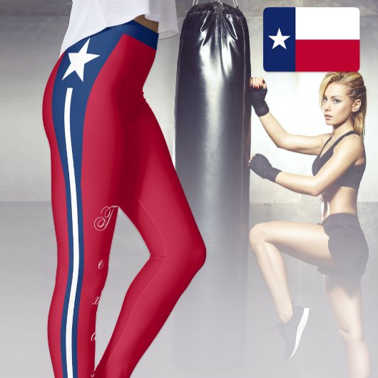 Rode Texaanse mode leggings, Texaanse vlag / sport Leggings