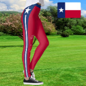 Rode Texaanse mode leggings, Texaanse vlag / sport Leggings