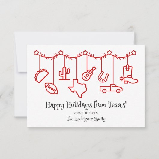 Rode Texas Vakantie Hangende Iconen (Voorkant)