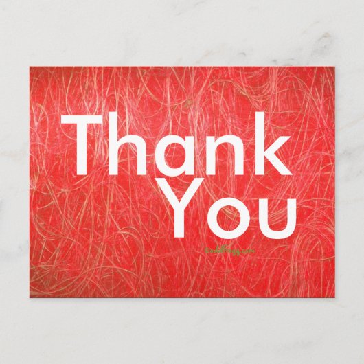 Rode textuur Abstract Dank u Briefkaart (Voorkant)