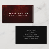 Rode textuur | Klassieke witte rand Visitekaartje (Voorkant / Achterkant)