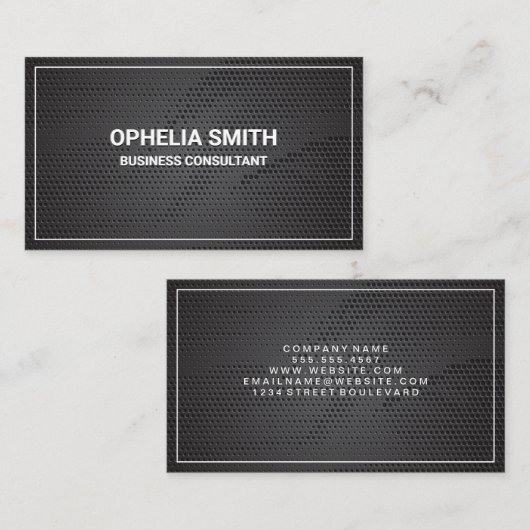 Rode textuur | Klassieke witte rand Visitekaartje (Voorkant / Achterkant)