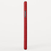 Rode Textuur Leer Monogram Gepersonaliseerde Naam Case-Mate iPhone Case (Achterkant/rechts)