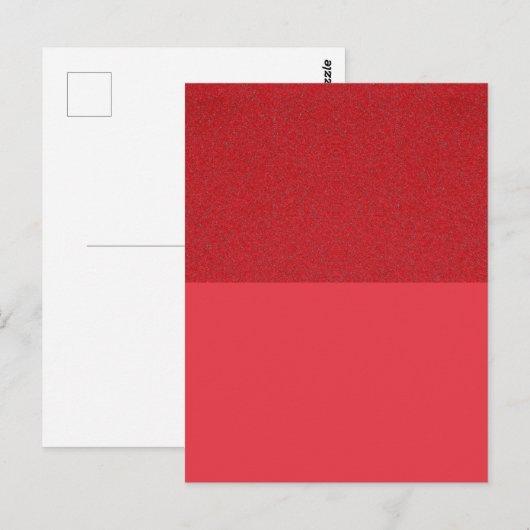 Rode Textuur Top Split Aangepast Briefkaart (Voorkant / Achterkant)