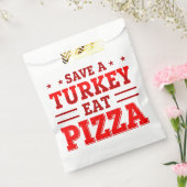 rode Thanksgiving red kalkoen pizza Bedankzakje (Gezegeld)